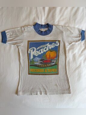 Vintage Peaches Records & Tapes Graphic Ringer Tee Kids